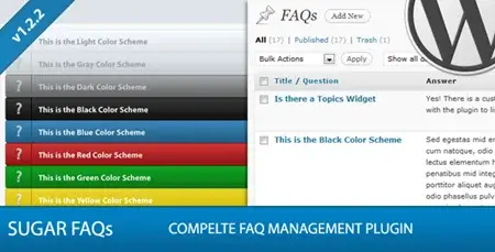 Sugar FAQs 1.0.2 - WordPress FAQ Management Plugin