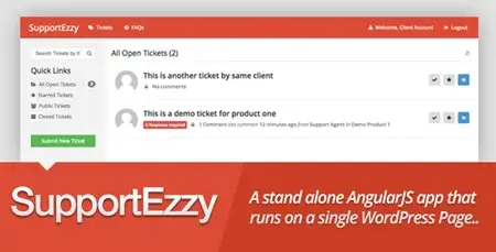 SupportEzzy Ticket System 1.4.4 - WordPress Plugin