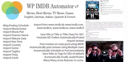WP IMDB Automator 7.0 - WordPress Plugin