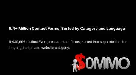6.4+ Million Contact Forms, Sorted by Category and Language